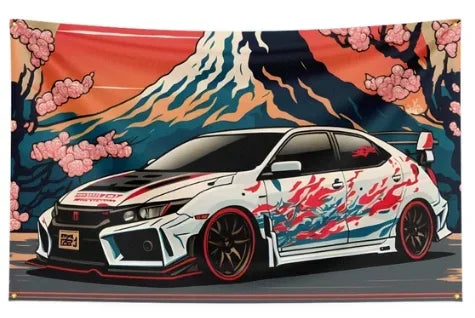 JDM Flagge 90×150 cm – Racing Banner