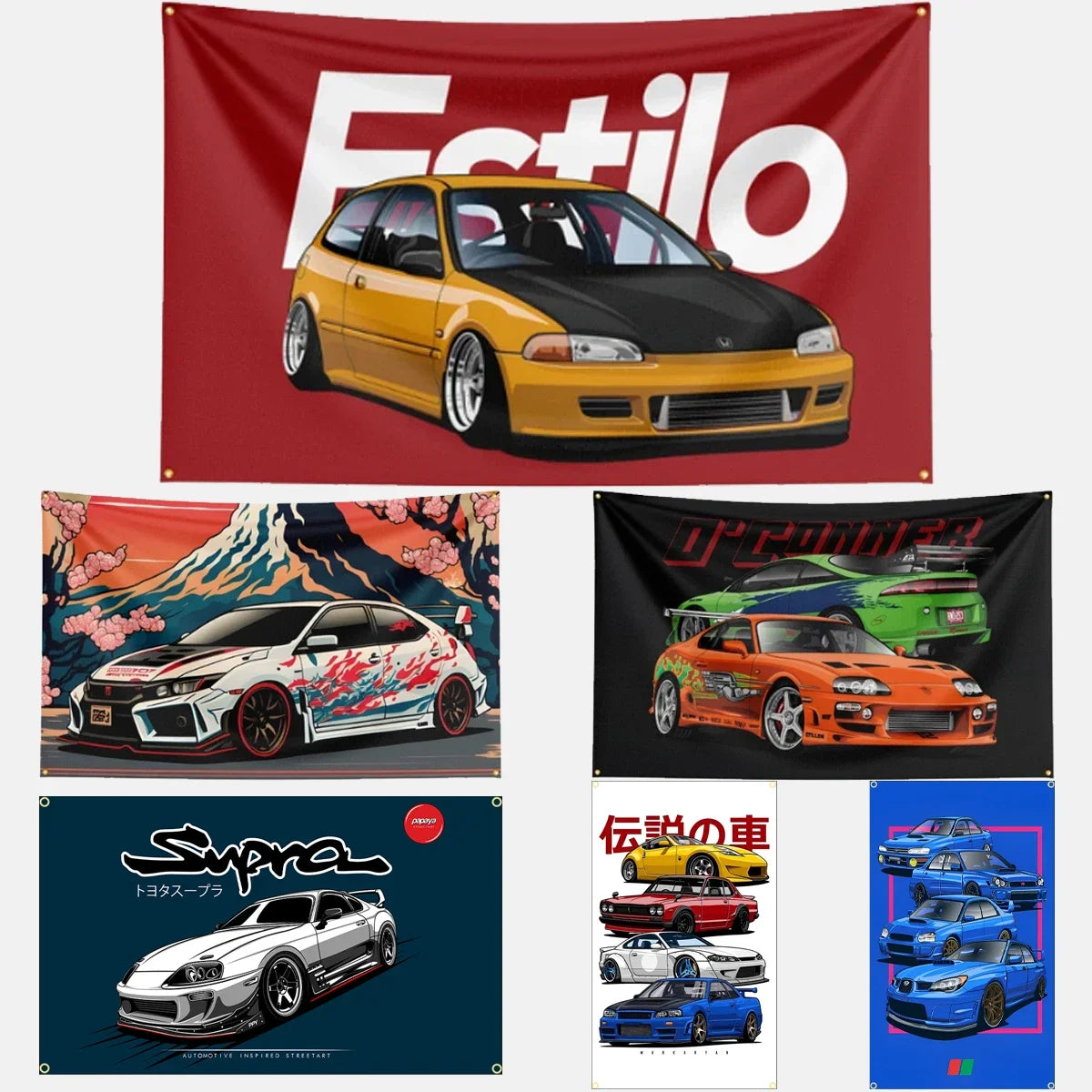 JDM Flagge 90×150 cm – Racing Banner