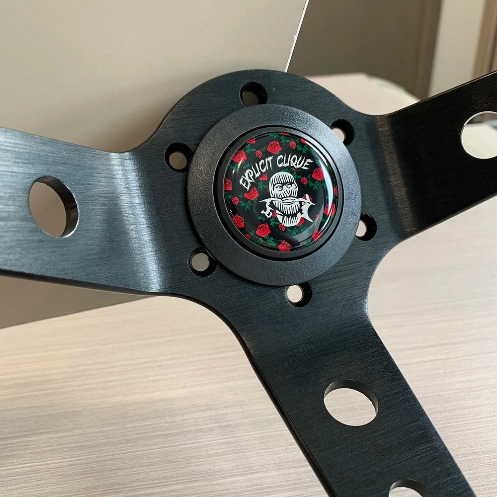 JDM Style Lenkrad – Stickerei Rose – Custom Drift Look